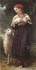 William Bouguereau Famous Paintings - The Newborn Lamb